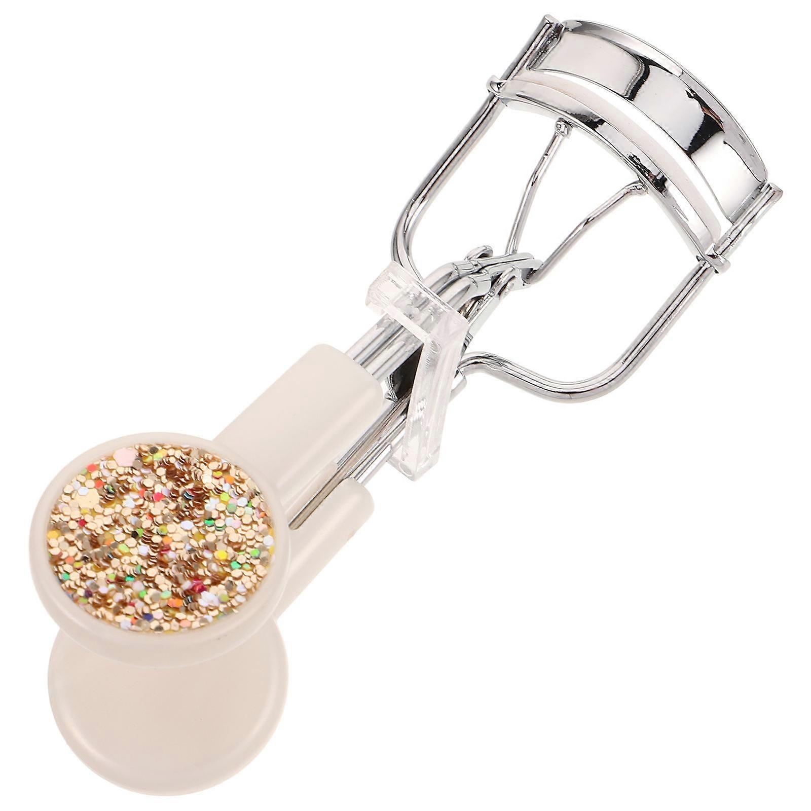 Eyelash Curlers Bling Rhinestone Design For Hooded Eyes Metal Material Instant Curling 1Pack