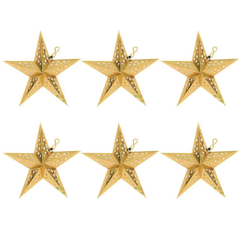 カラフルな手作りの折り紙ランプシェード室内装飾ペンダントオーナメントゴールデン30.00X30.00X12.00CMリビングルーム6個