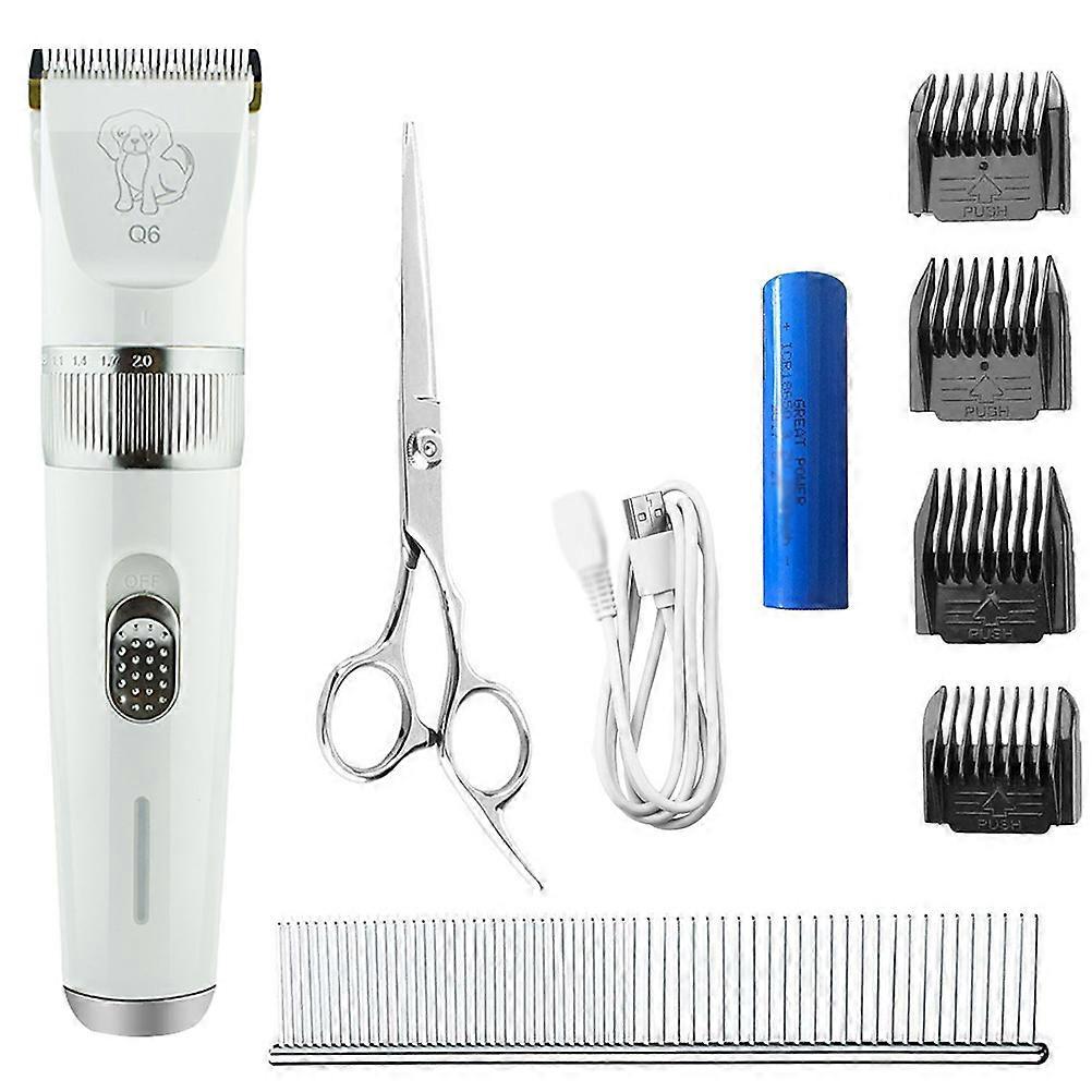 Pet Hair Grooming Kit USB Charging Pattern Dog Accessories Cat Grooming Supplies 1Set