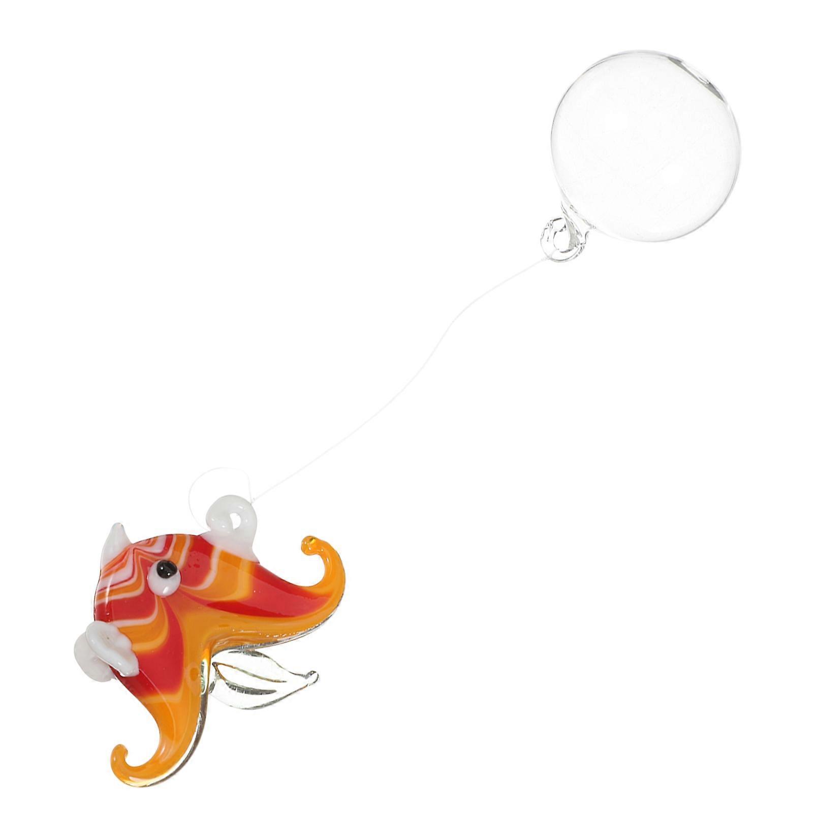 Artificial Moving Fish Tropical Fish Ornament Floating Boat For Aquarium Glass Blowing Techniques 4.00X3.10X1.20CM 1Pack