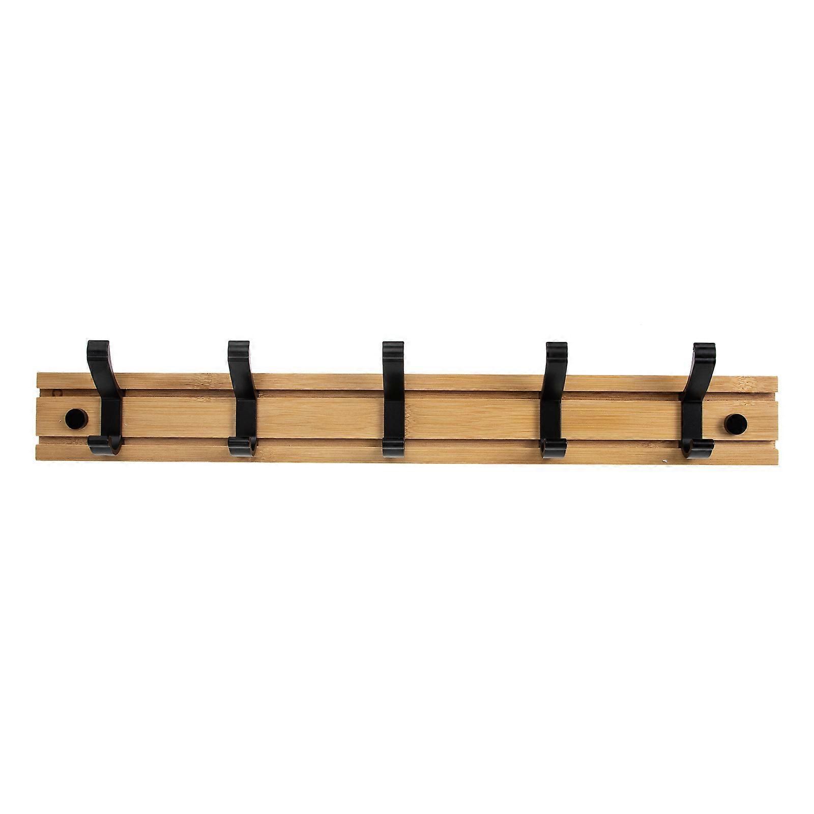 Coat Hooks Wall Hat Hooks Bamboo Clothes Hooks Utility Room Organizers 1Set