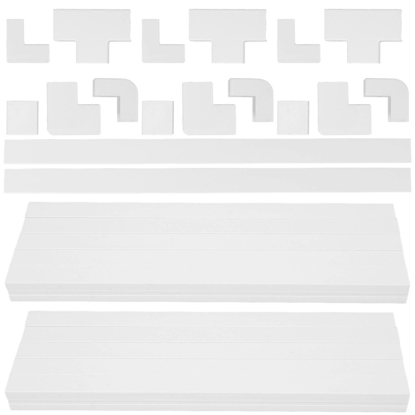 Self Cord Hider Cover Flexible Cable Concealer Wire Management Rectangular White 15.7 1.0 0.6In Flame Retardant 1Set