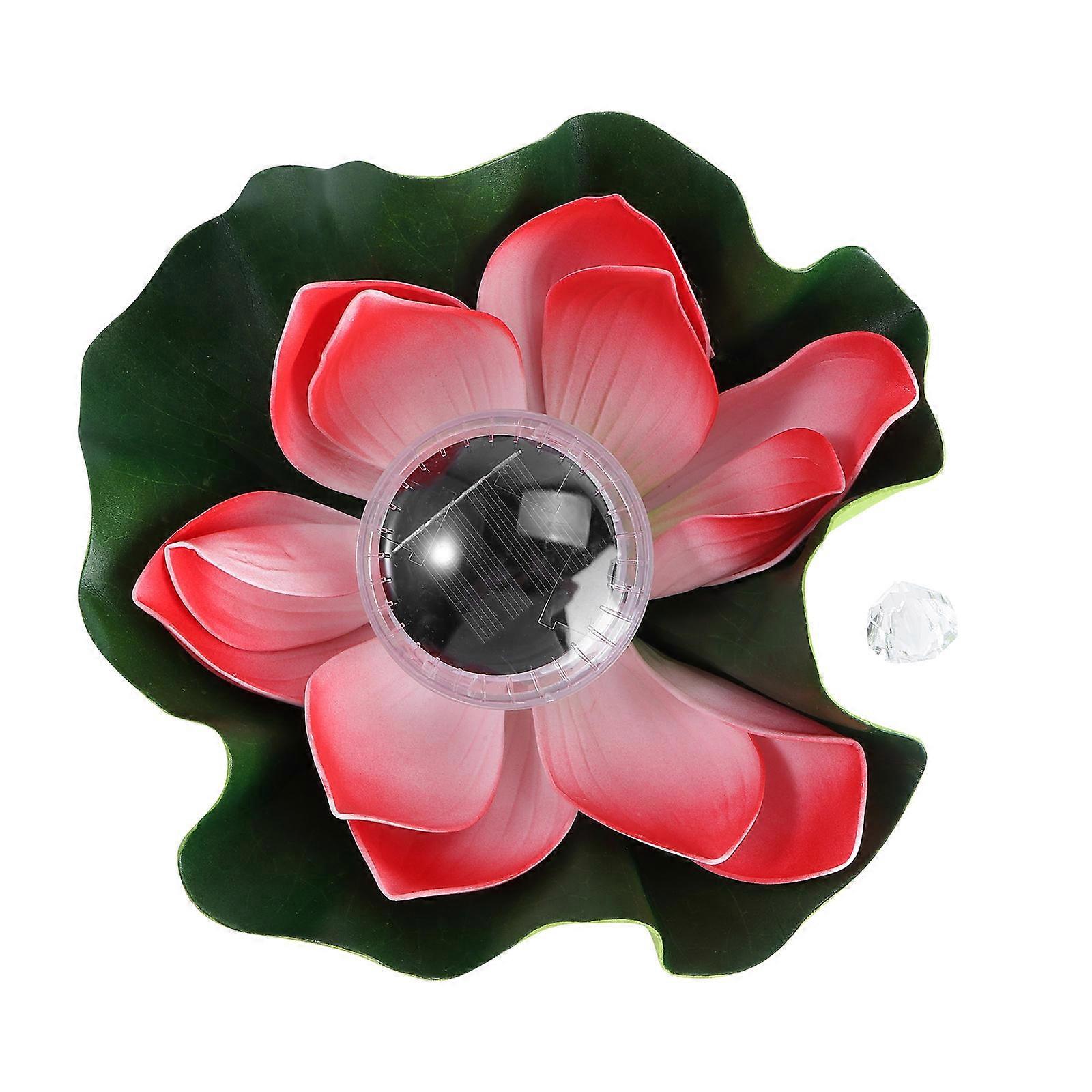 Lotus Shaped Lighting Lamp Floating Candles Festival Activities Material 11.0 11.0 3.1In 1Pc