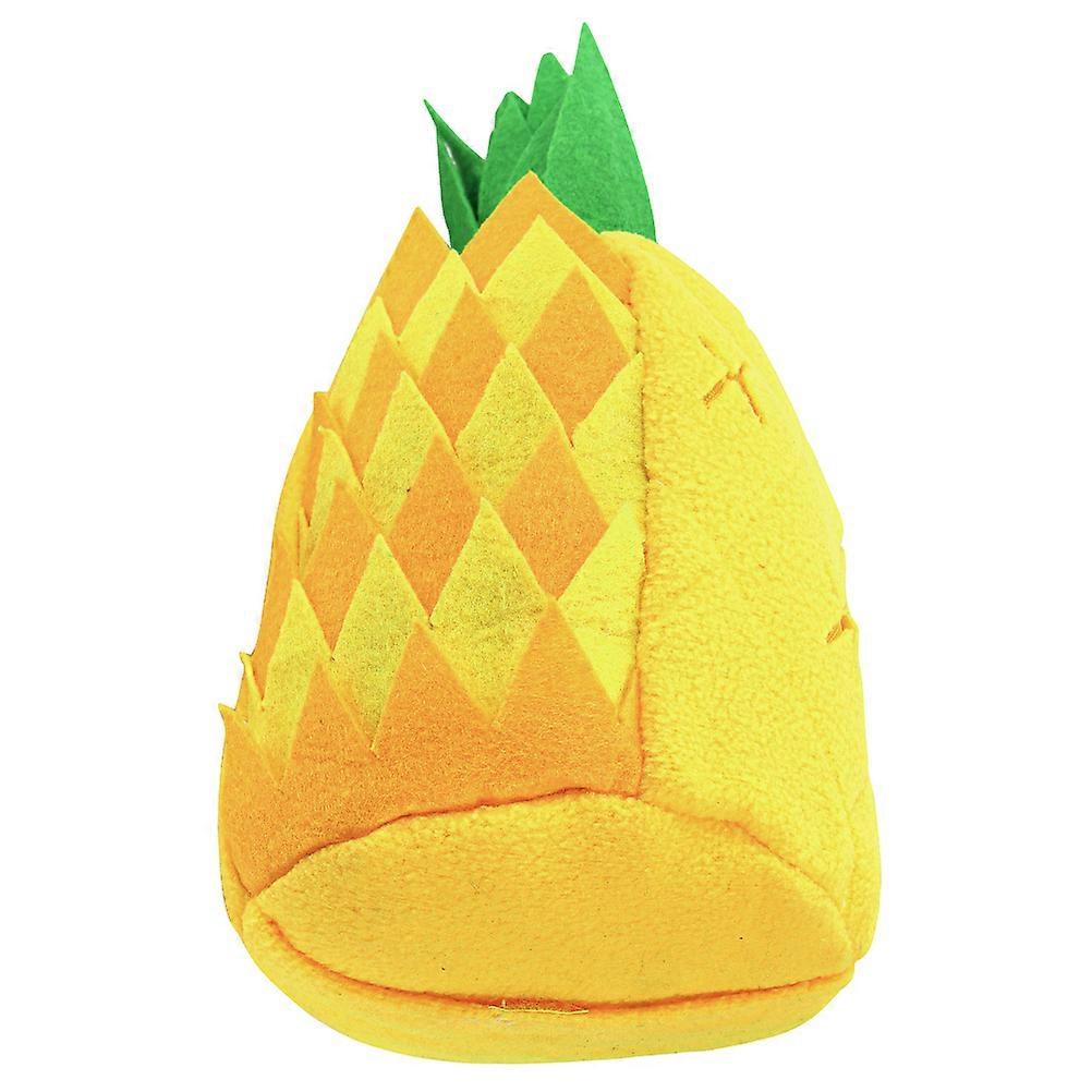 Pineapple Design Dog Sniffing Sound Plush Chew Toy for Slow Eating, Interactive Training, Stress Relief, and Easy Cleaning