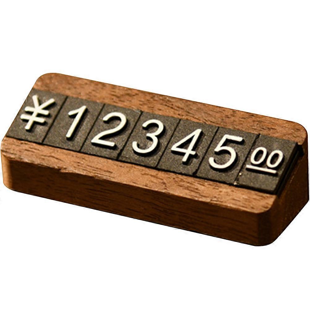 Table Sign Displays Price Tag Cube Adjustable Assembly Commercial Stores Black 5.60X1.80X1.50CM Wood 1 Set