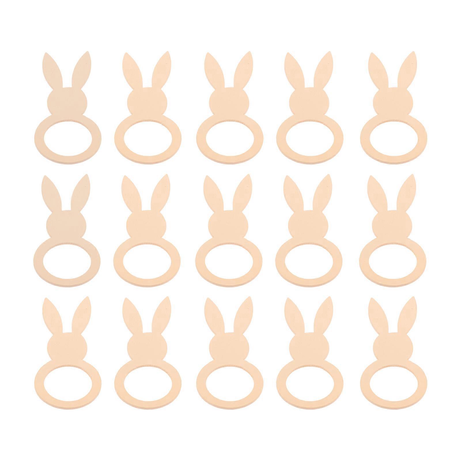 Ronds de serviette de table lapin Design Dining Enhancement Restaurant 15Pack