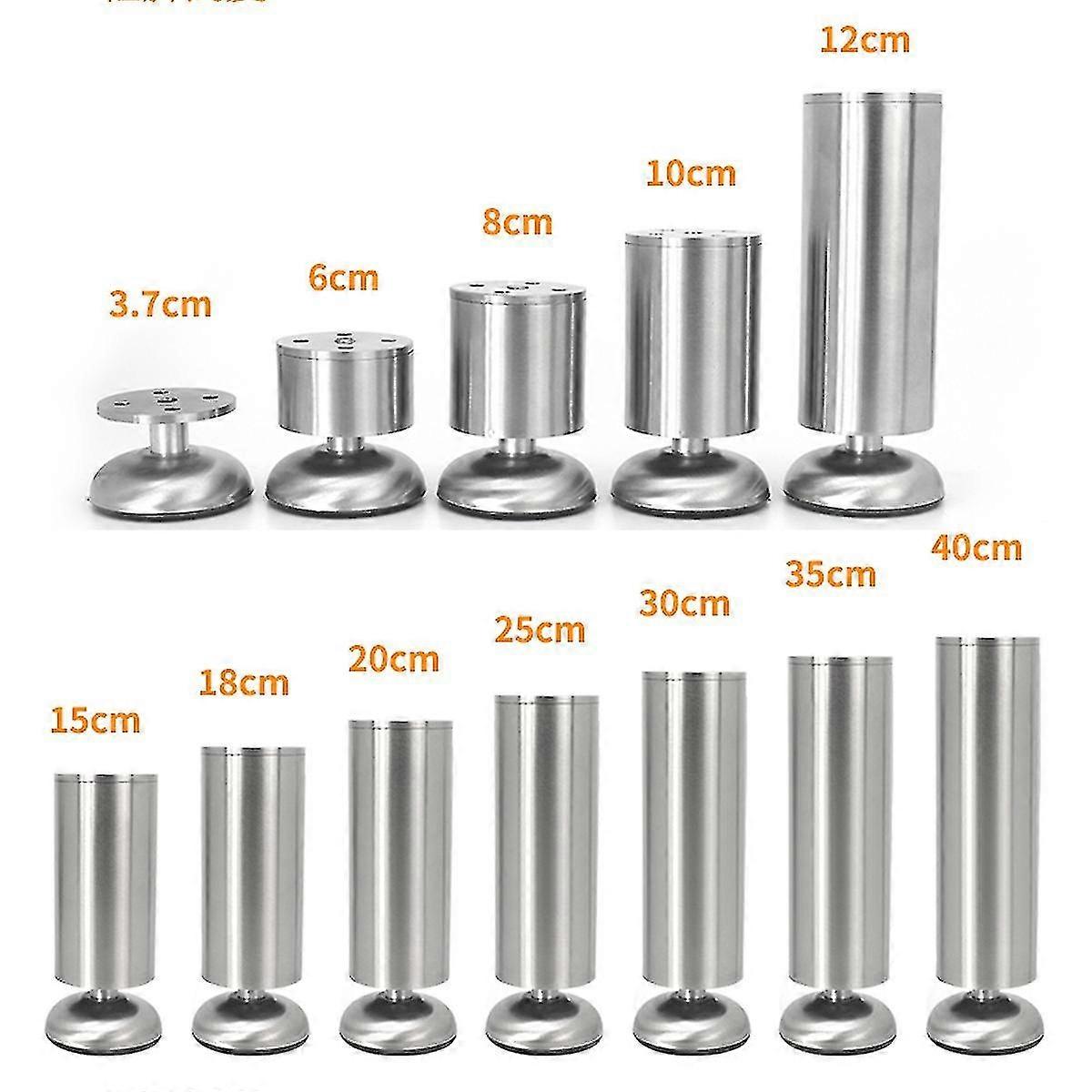 Meubles en acier inoxydable Pieds Canapé réglable Pieds Cabinet Table Pieds Robuste Remplacement Bar Wo