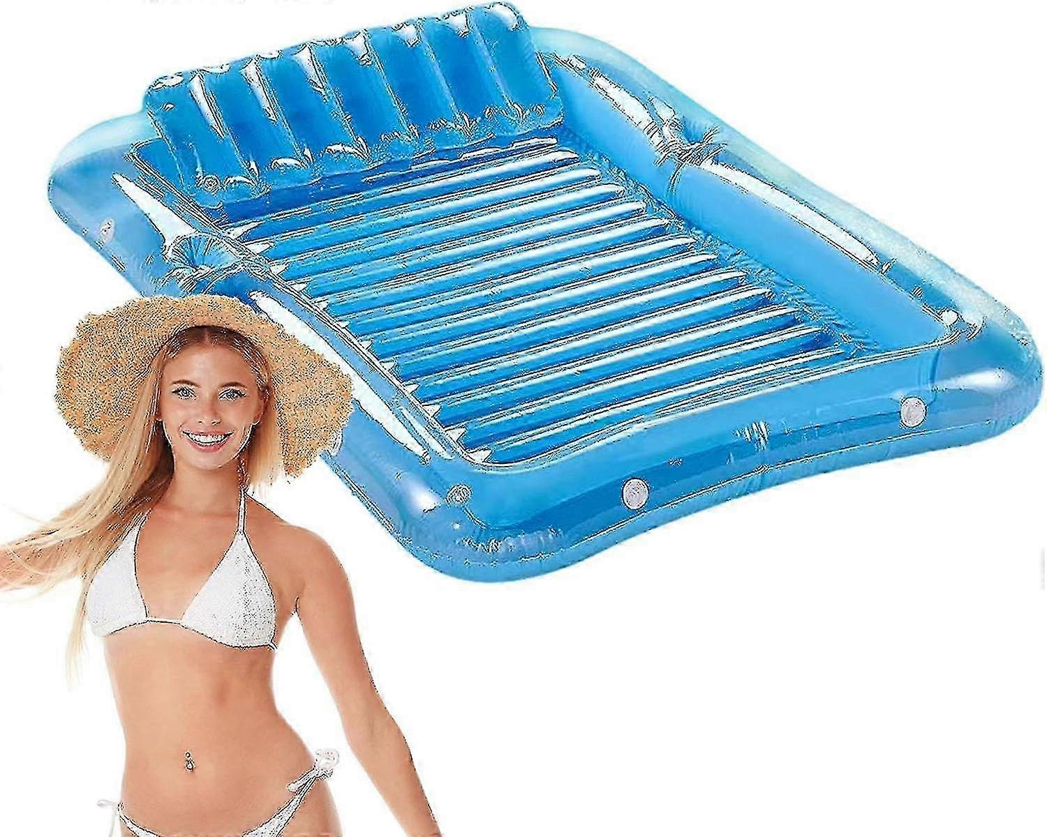 205x135cm Swimming Lounger, Adjustable Inflatable Pool Float, Fun And Relaxing Swimming Pool Floats For Kids Adults