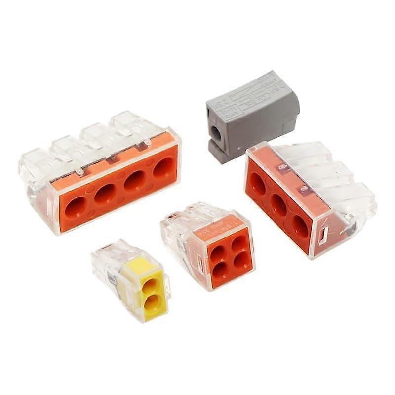 JM-104 Quick Connection Terminal, 0.5-4 mm² Hard Wire, 3 Shunt 4 Hole Connector, Pack of 10 JM-104 Terminals
