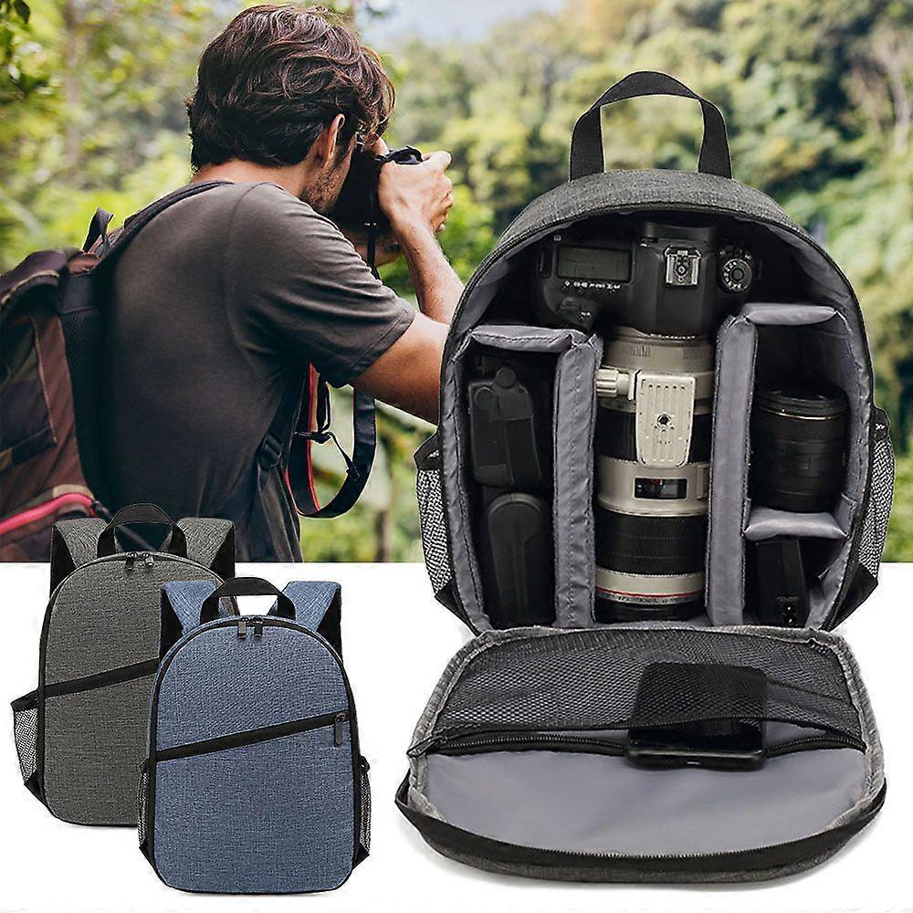 Camera Backpack Digital DSLR Bag BLUE blue