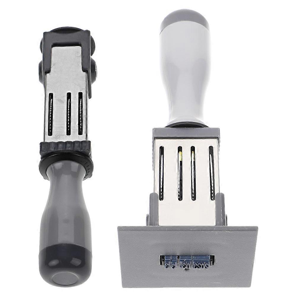 Number Date Stamp for Documents Handheld Date Stamper for Office Use 10.50X2.10X2.10CM Multi-Colored 2Pcs