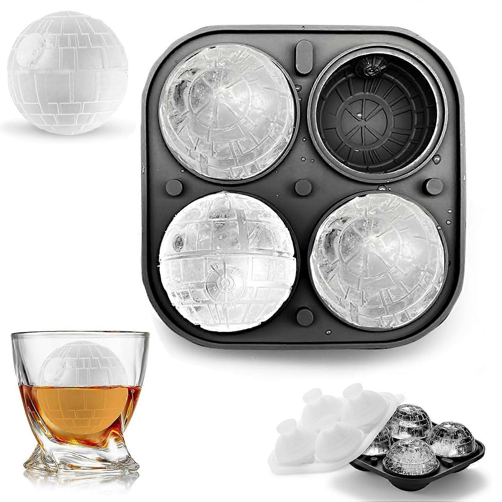 Silicone Ice Cube Tray Round, 3D Ball Tray With Lid, BPA-Free, Easy Release, For Ice And Whiskey