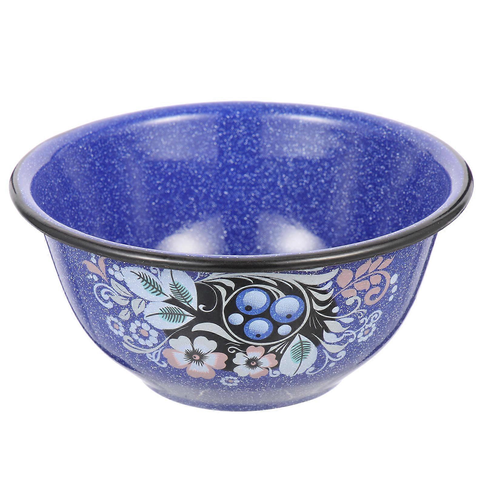 Reusable Thickened Enamel Ramen Bowl for Noodles, Soup, and Food Storage – Deep Design, Microwave Safe, Easy to Clean Kitchen Accessory
