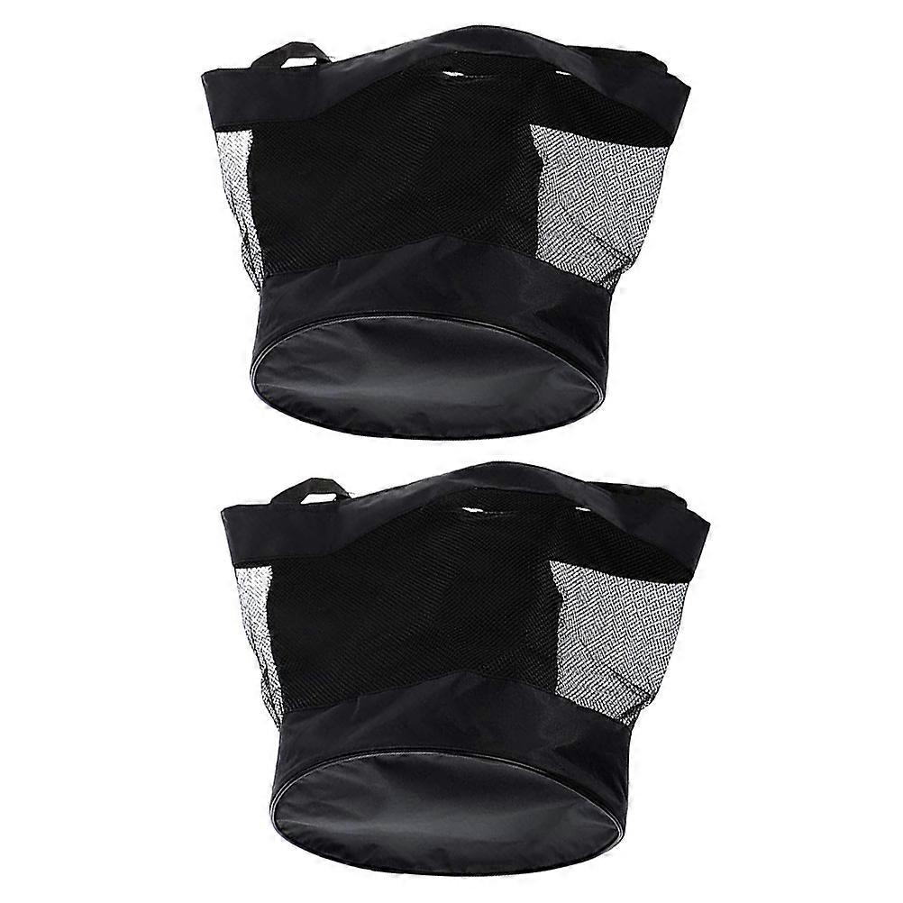 Basketball Carrying Nets Football Container Bag Square Shape Portable Shoulder Carry 32x20cm 110GSM Mesh 2Pcs