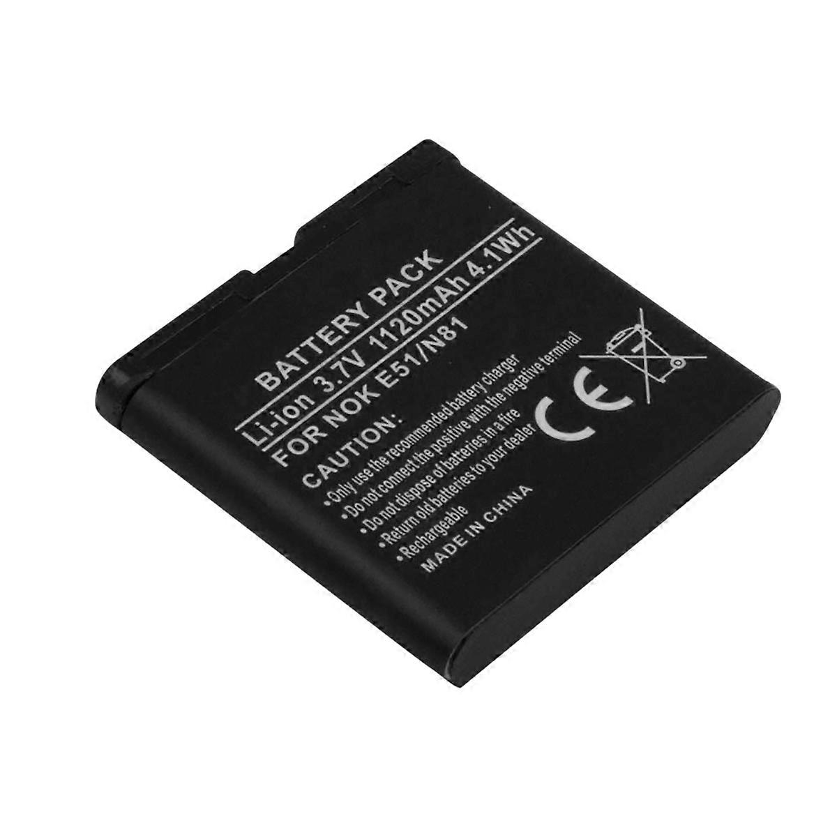 Replacement battery for Nokia E51 / N81 Li-ion 3.7V 1120mAh 4.1Wh