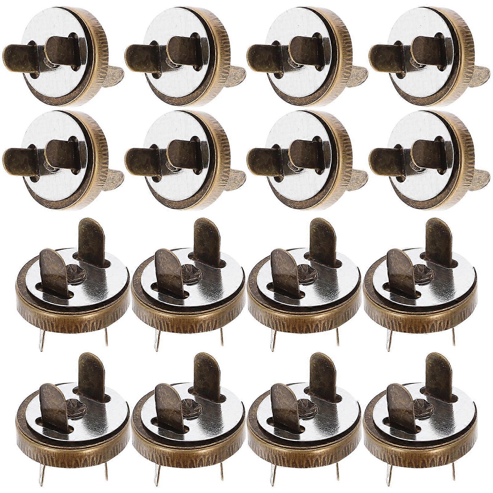 Clothes Button 24 Sets Magnetic Snap Design Iron Bag Closure For Adults 0.7X0.7X0.6In