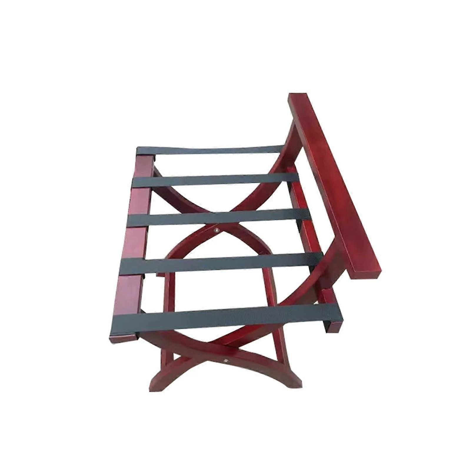 Luggage rack, foldable suitcase stand for guest rooms, bamboo luggage holder with backrest to prevent falls for hotel rooms. 604567cm.
