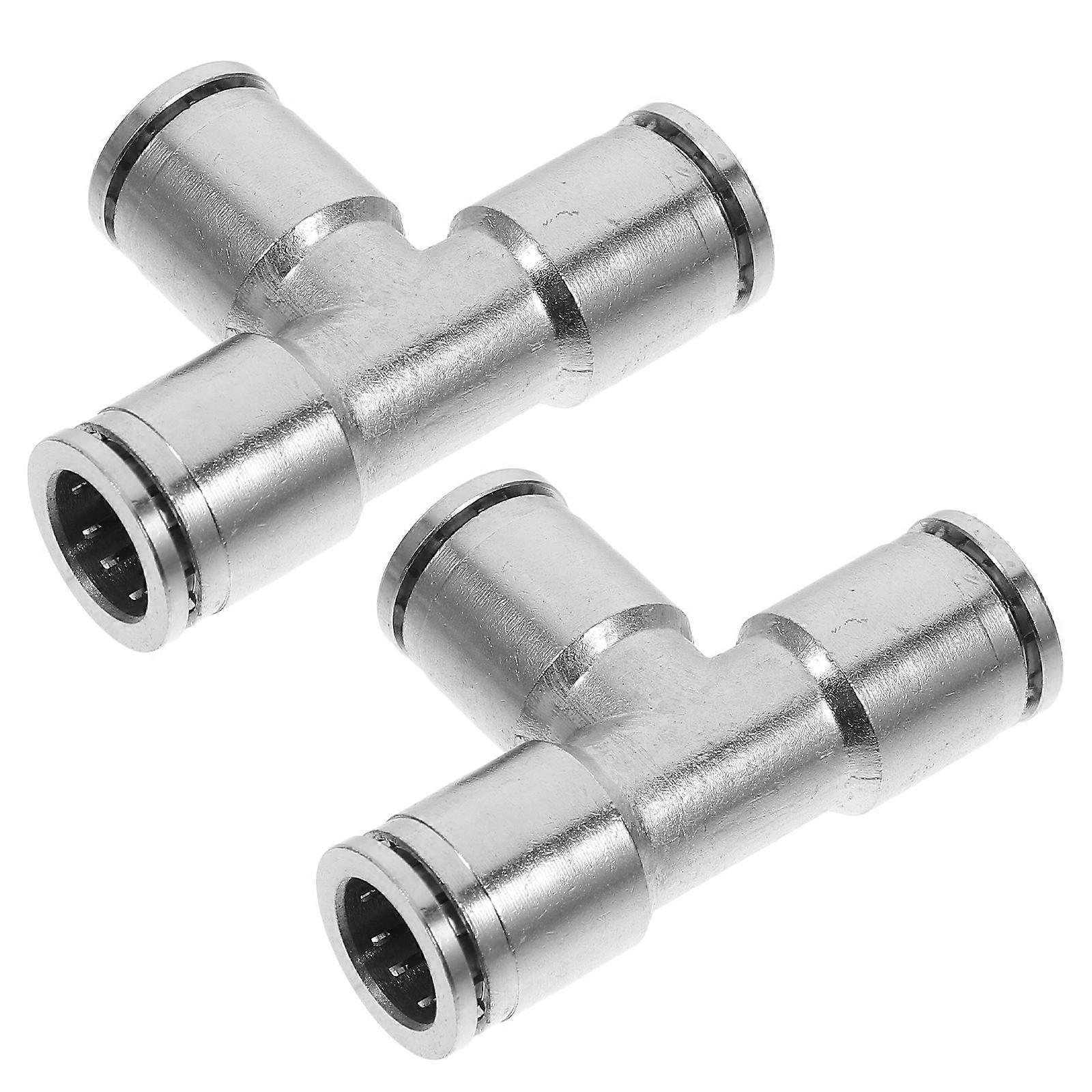 Quick Connect Air Hose Fittings Tee Shape Pneumatic Push To Connect Couplers Leak Resistant Air Hose Connectors for Efficient Pneumatic System