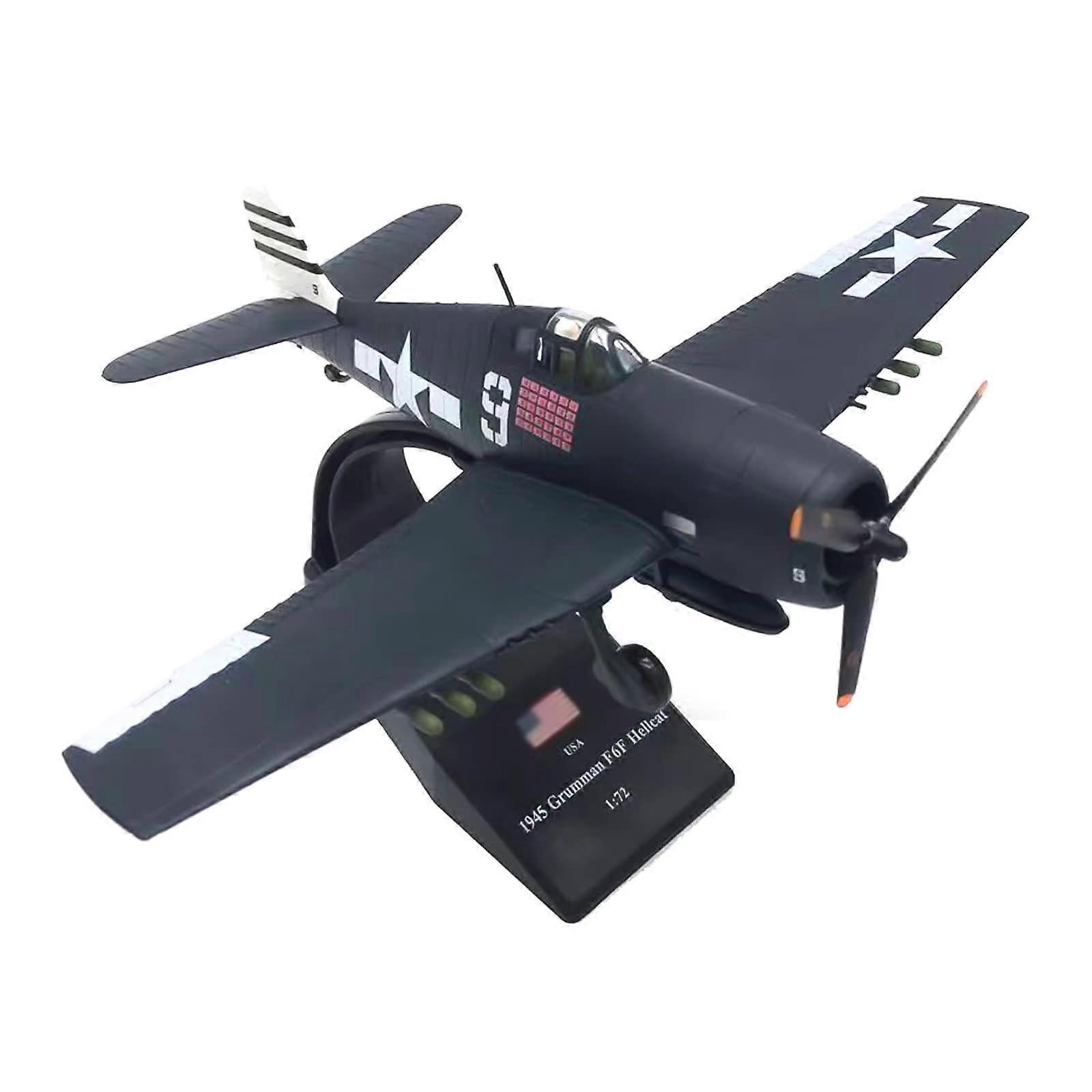 Alloy WWII U.S. F6F Hellcat 1:72 Scale Model Fighter Aircraft for Science Exhibition and Display