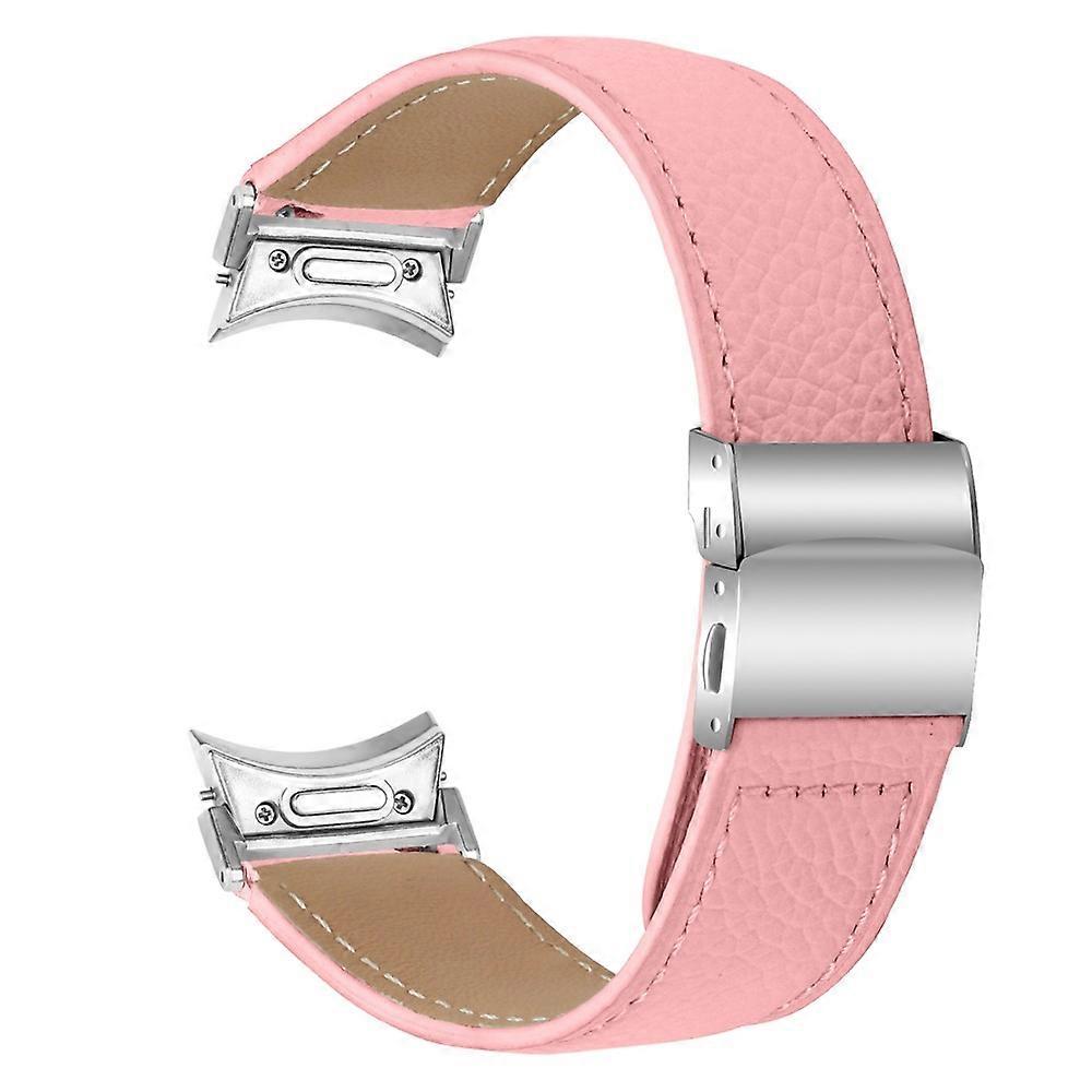 Watch Strap Compatible For Samsung Galaxy Watch7 / 6 / 6 Classic / 5 Pro / 5 / 4 Classic / 4 / FE Litchi Texture Leather Band with