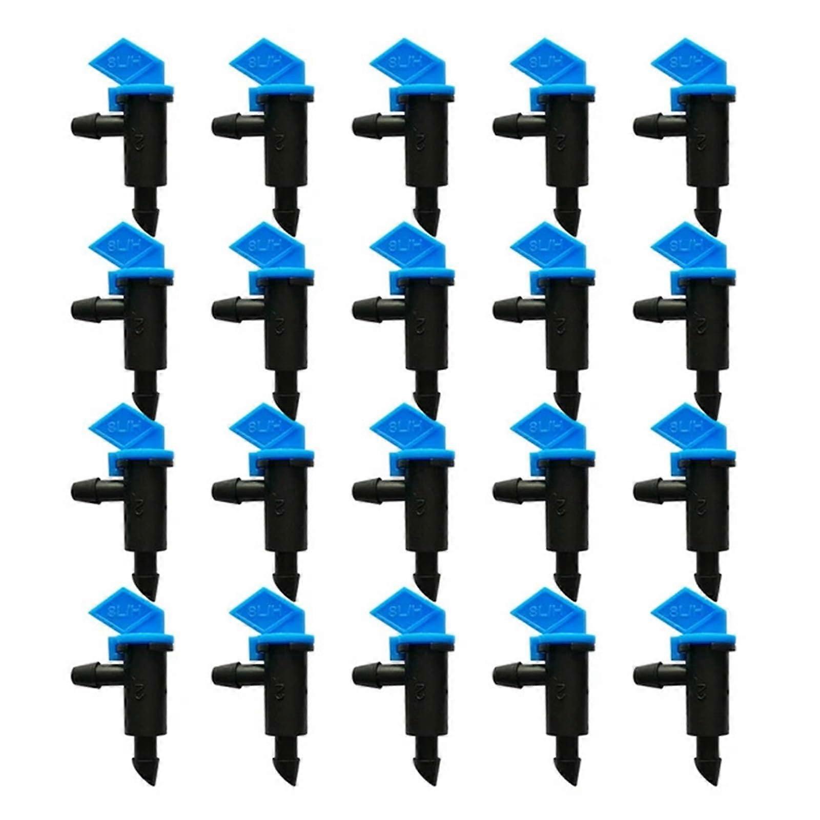 20 Pieces Irrigation Drip Emitter, Garden Flag Irrigation Dripper, Efficient Irrigation for Garden Plants, Vegetables, and Atomiser (Blue)