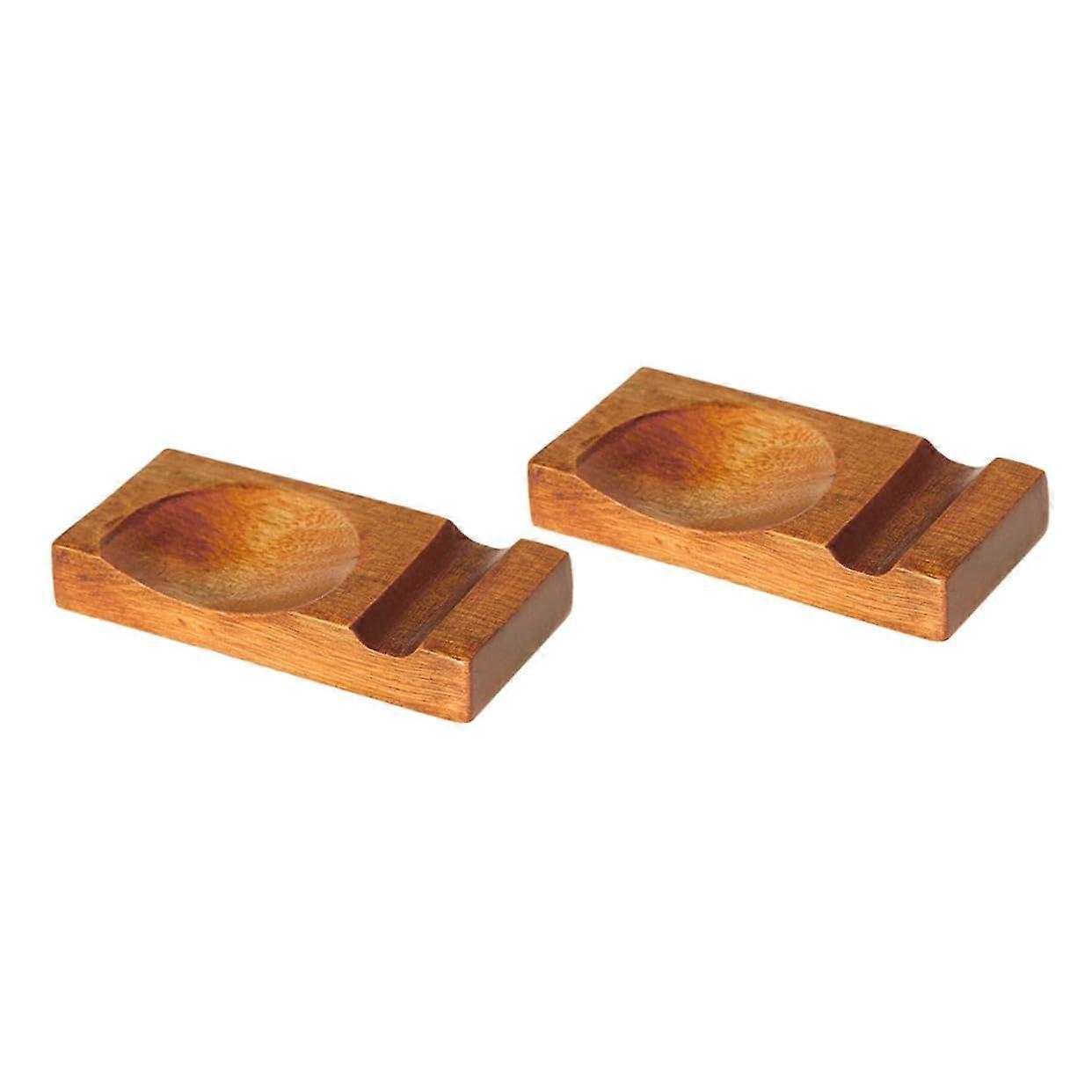 2 x Wooden Chopstick Stand in Japanese Creative Spoon and Fork Rest for Home Practical Kitchen Utensils for Storing Cutlery