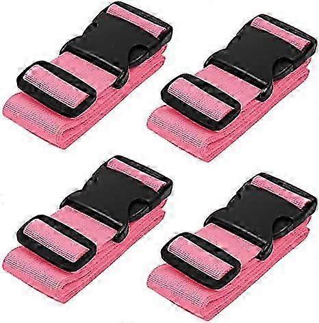 Säkra bagageremmar - 4-pack för resväskor och väskor