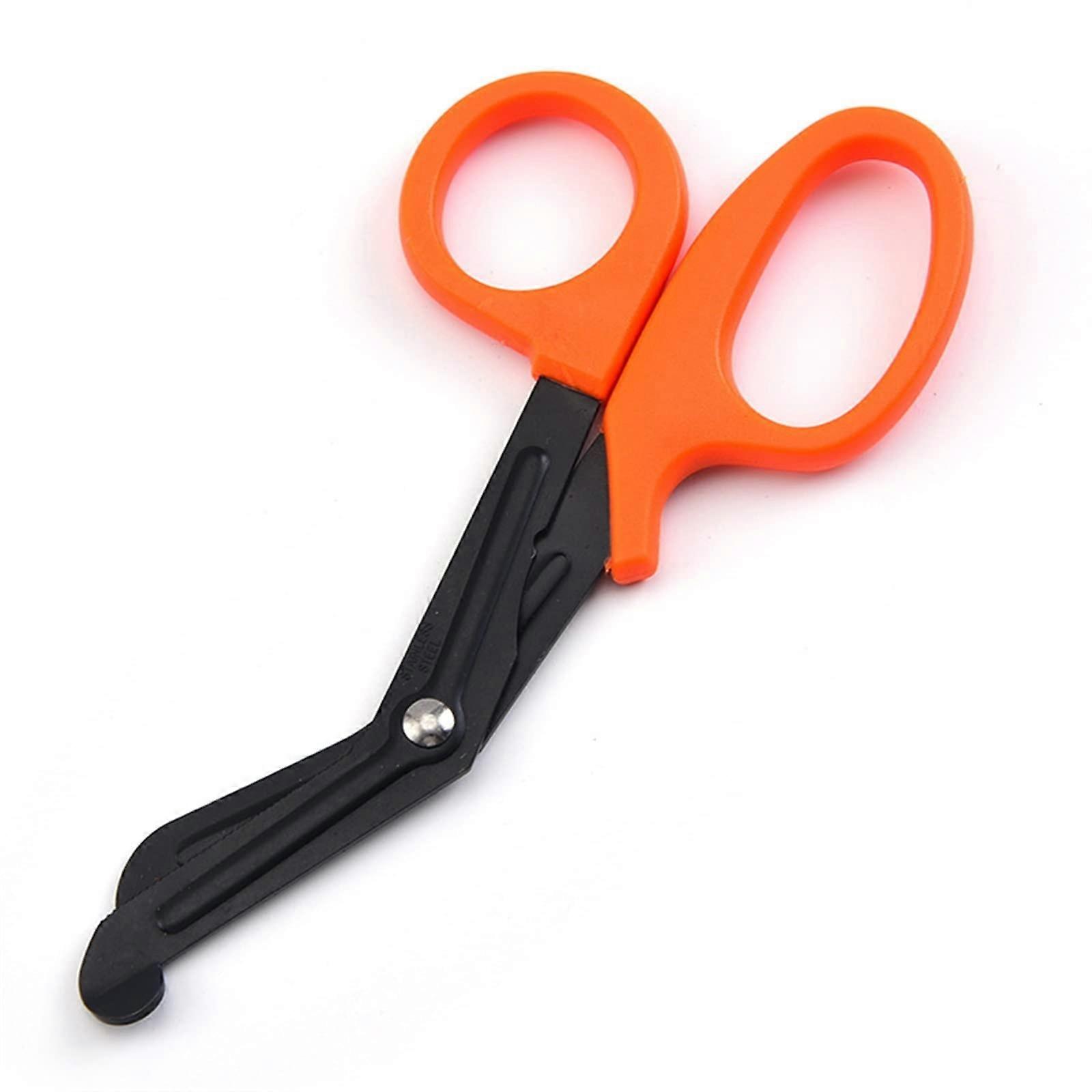 Medical Rescue Scissors, Plastic Handle, Stainless Steel, First Aid (Color: Army Green)