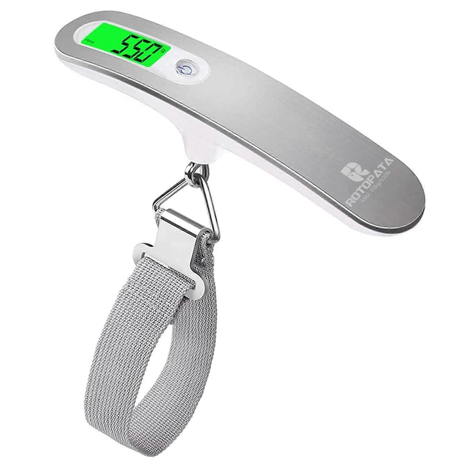 Luggage Scales Digital Hanging Scale With Hooks, Backlit LCD Display, 50Kg, Tare Function, Portable Travel Scale