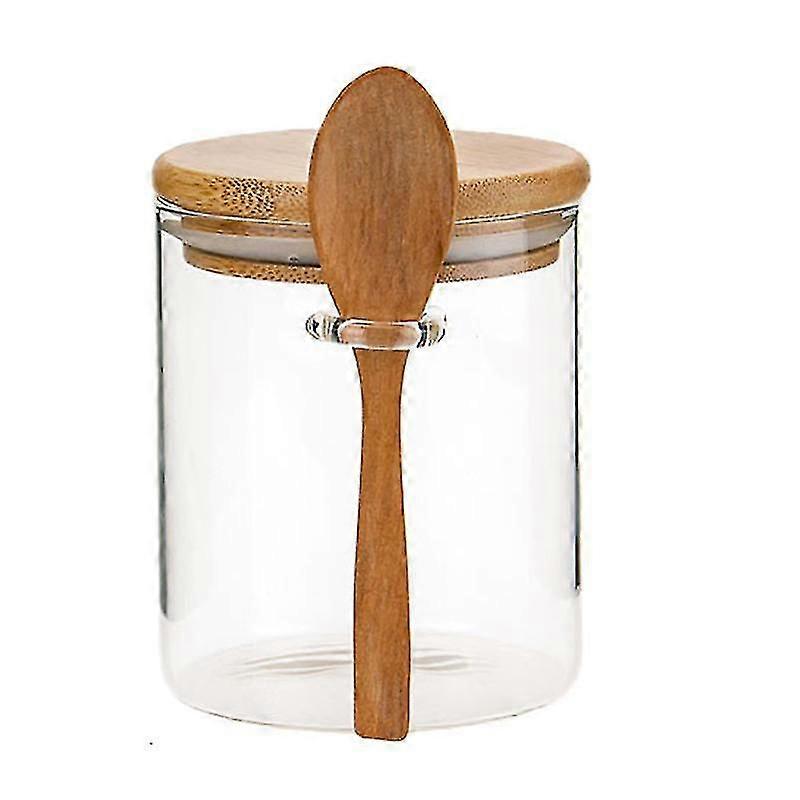 Glazen voedsel dichte bus C Twist deksel kit C Stora tank pot bamboe voedsel container met lepel
