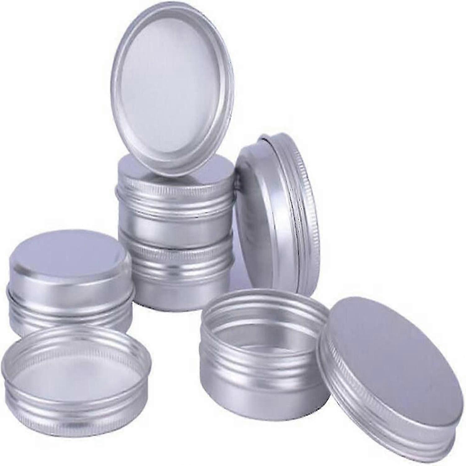 12 Pieces Multi-Purpose Small Aluminum Cans Round Screw Top Storage Containers