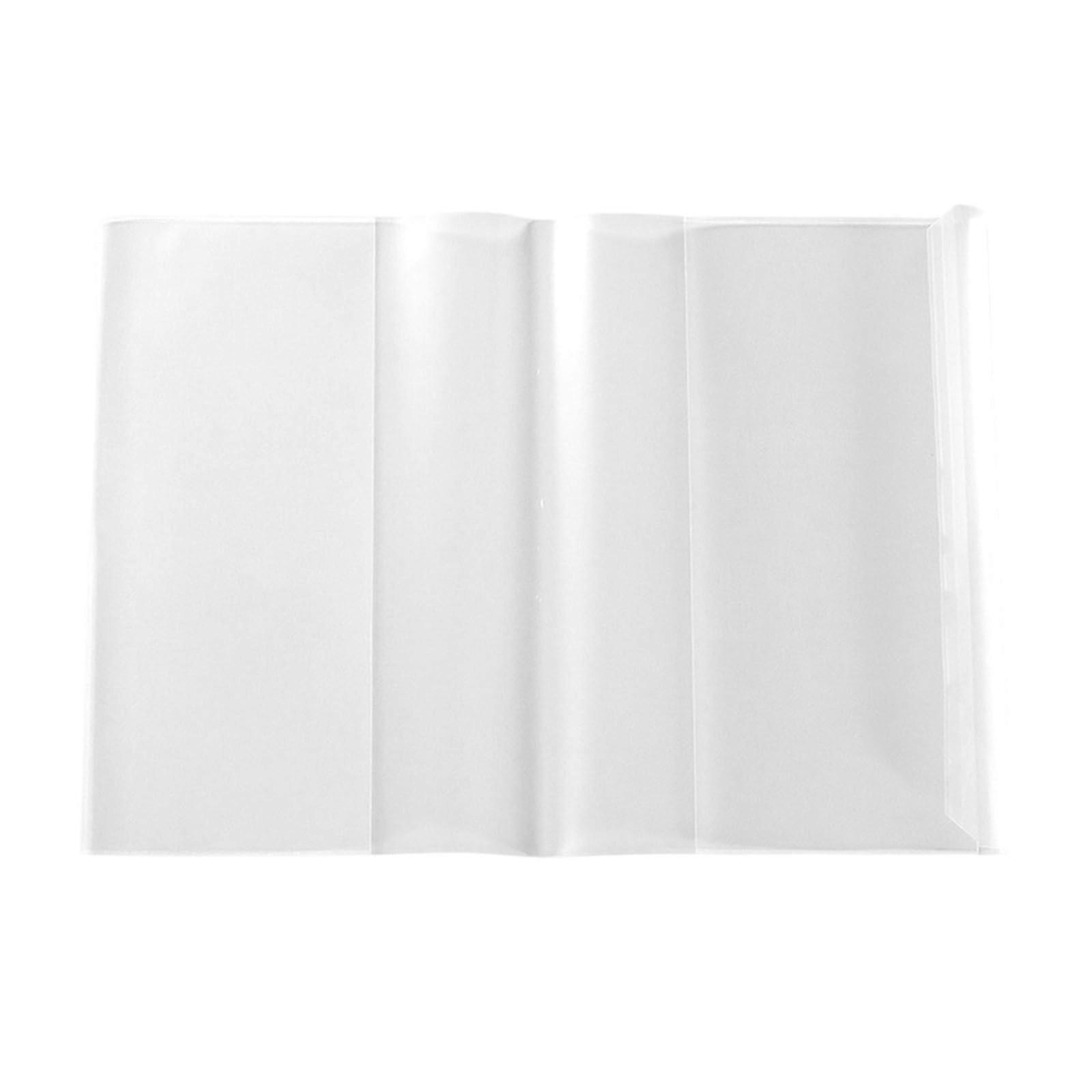A4 Transparent Book Cover Pack of 10, Reusable Clear Plastic Notebook Cover Protector for School and Work Books