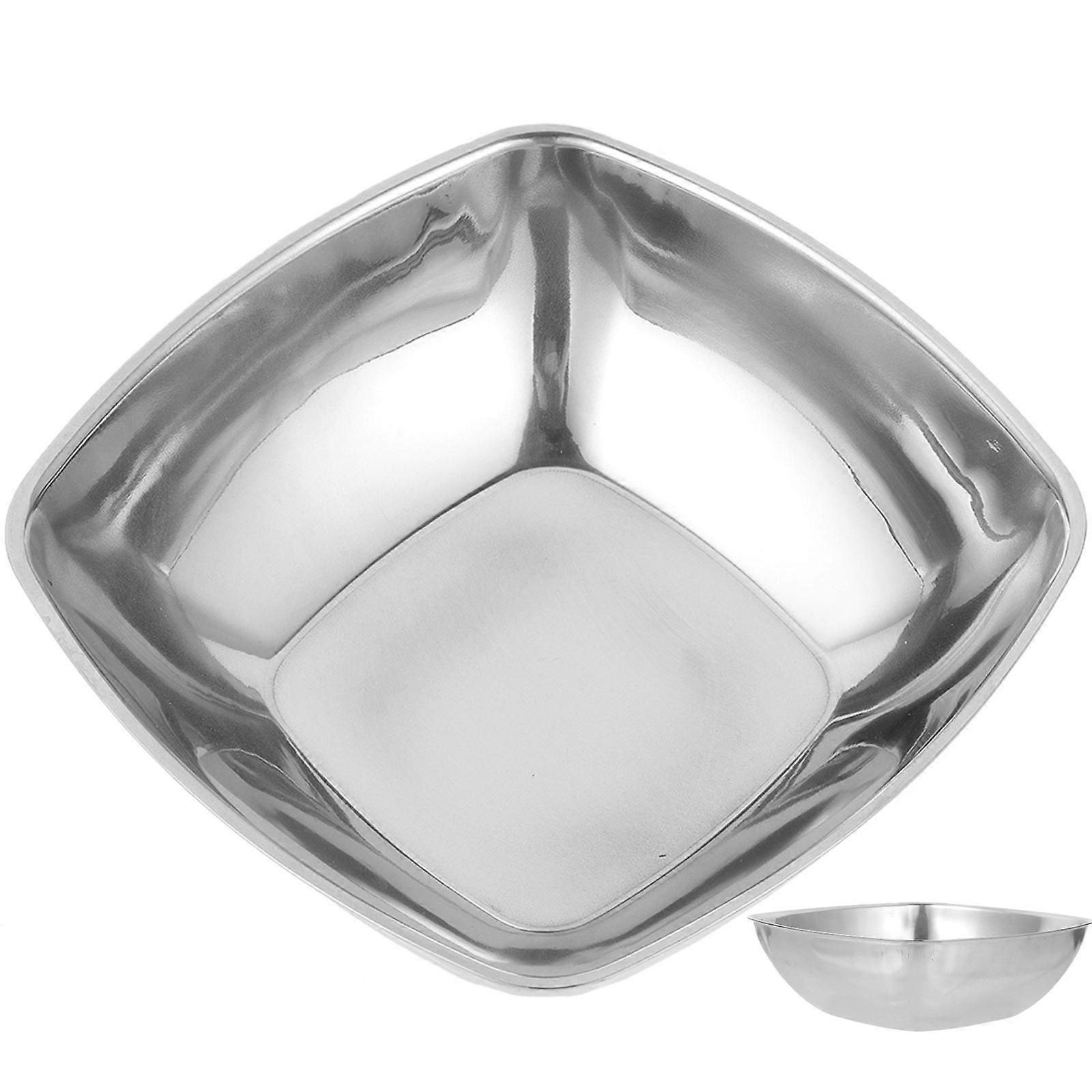 Fruit Bowls Stainless Steel Buffet Travel All Users Square 7.5×7.5×3in 1Pcs