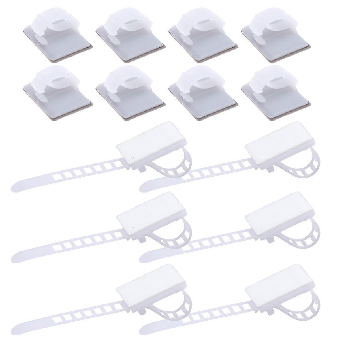 Cable Ties Set Cable Clamps Wire Holders For Cords 2x1.4cm Adjustable Lock Design 50Pcs
