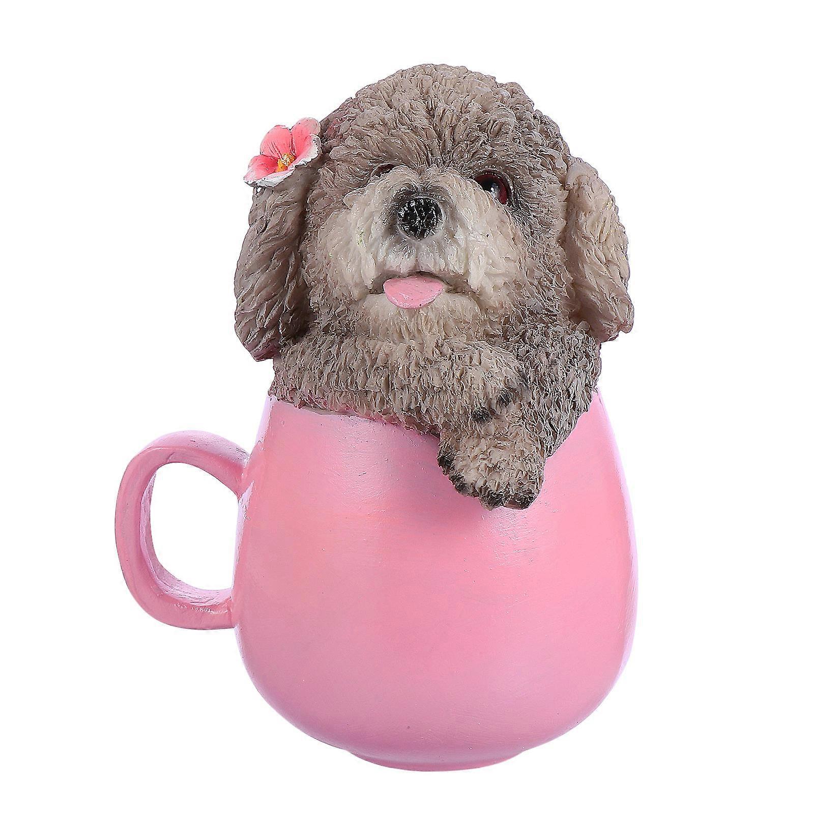 Miniature Figurine Toy Dog Figure Model Toy for Home Atmosphere Improvement 1Pcs