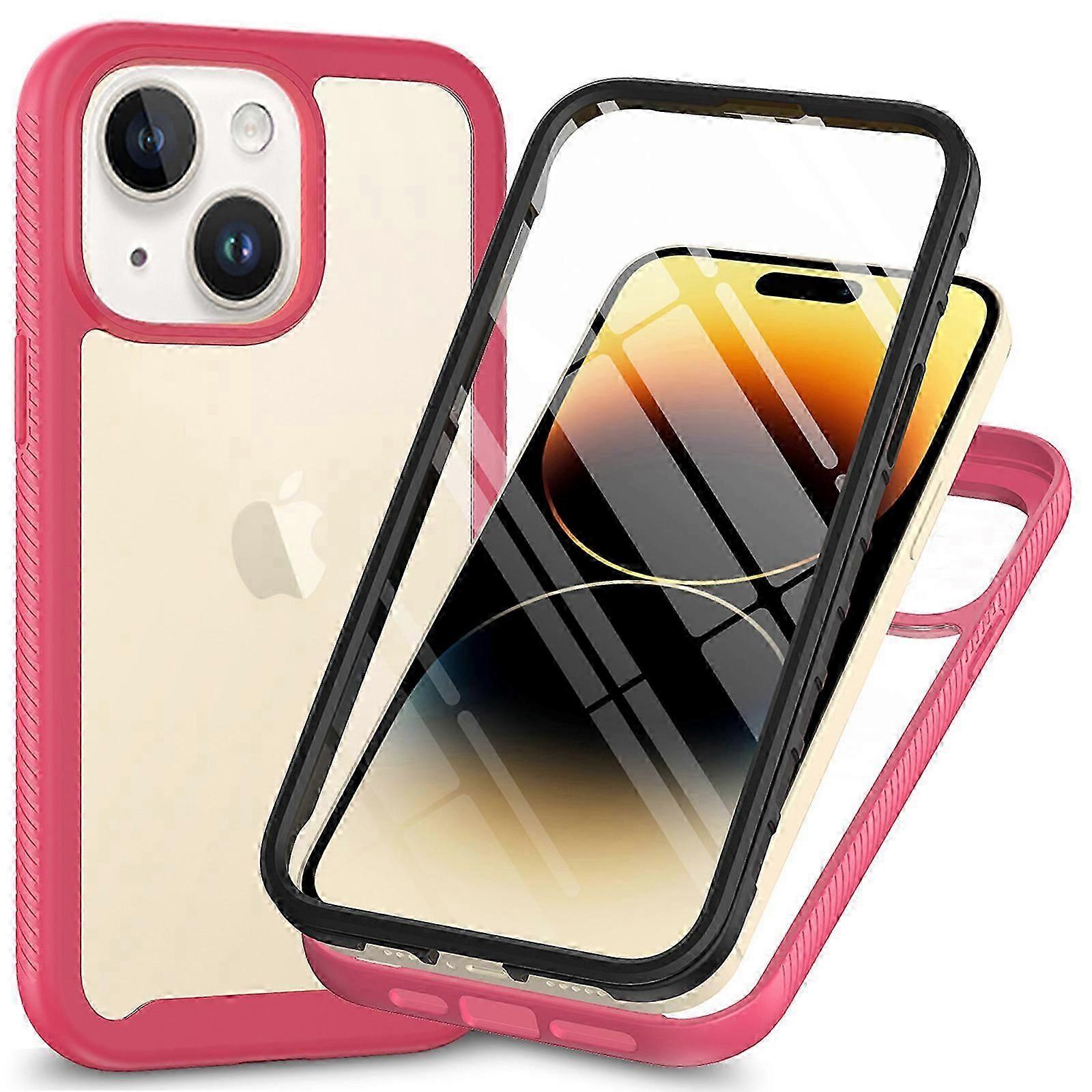Clear Case for iPhone 15 Pro Max/15 Ultra, Dual Layer Rugged Clear Bumper Case with Built-in Screen Protector