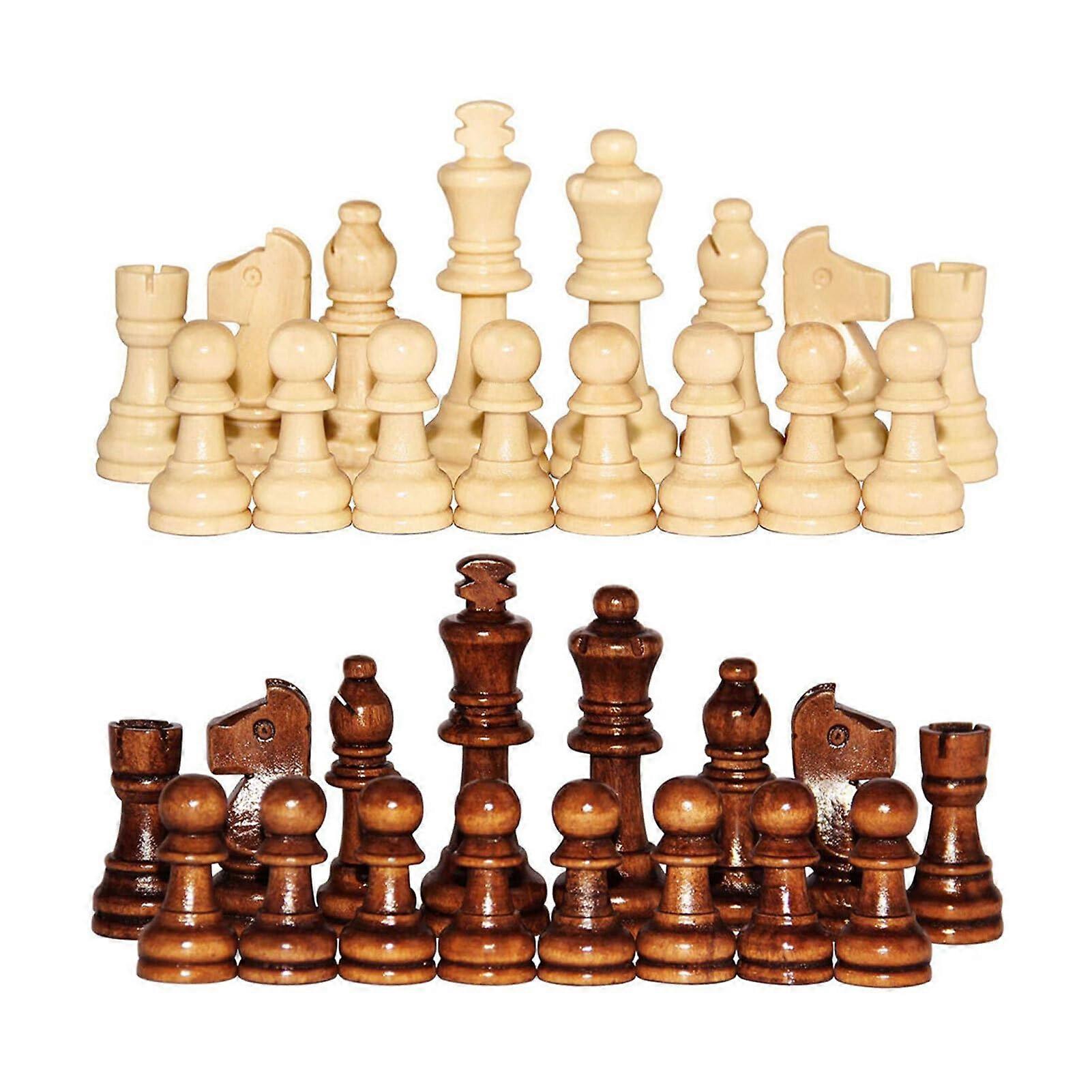Practical Chess Game with Small Size and Light Weight, Chessboard Accessories, Wooden Chess Pieces, Home Chess Schools'