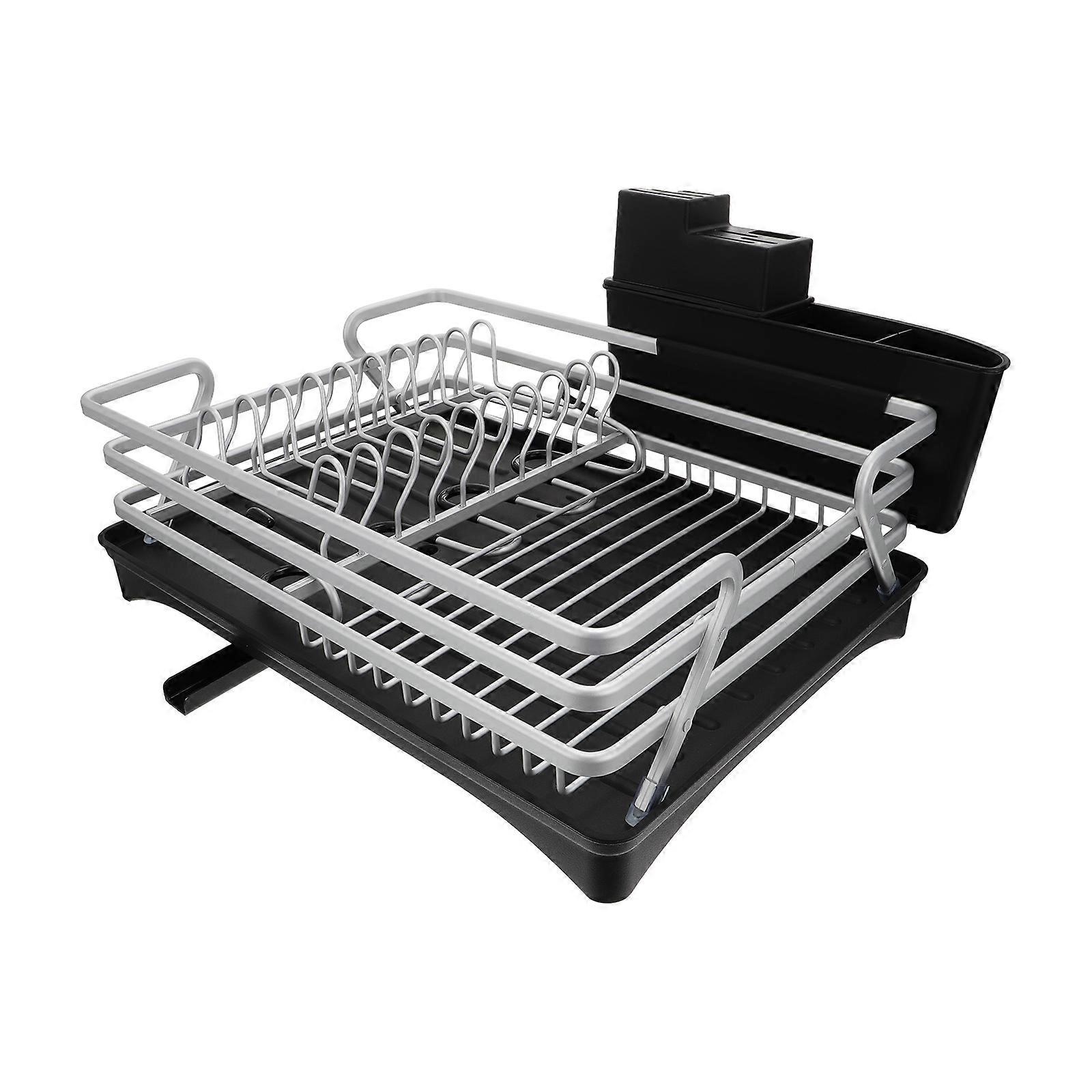 MultiLayerDishRack MultiFunction KitchenStorage Black 4300X3100X1350CM TablewareDrying 1Pc