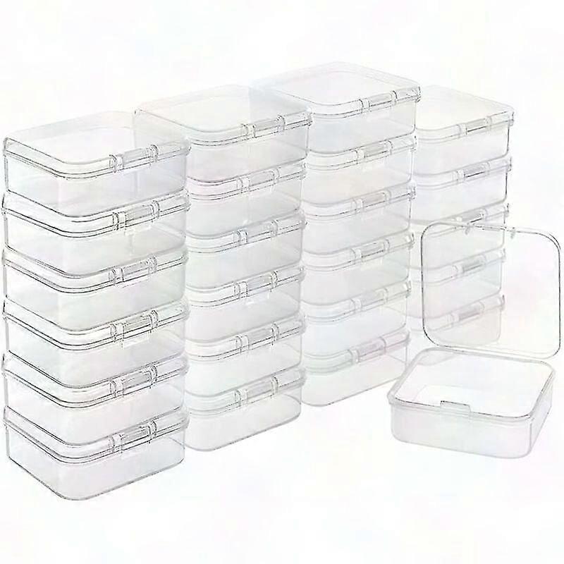 10 Pcs Small Clear Plastic Storage Boxes