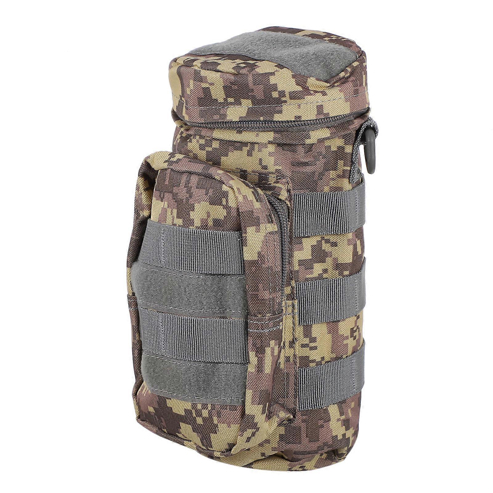 Camouflage Insulated Water Bottle Carrier Bag Made of Nylon for Storage Use Lightweight Portable
