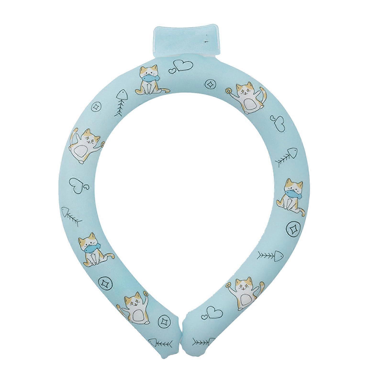 Cooling Neck Wrap with PCM tech for longlasting cold, ideal for outdoor. Lightweight TPU (Blue).