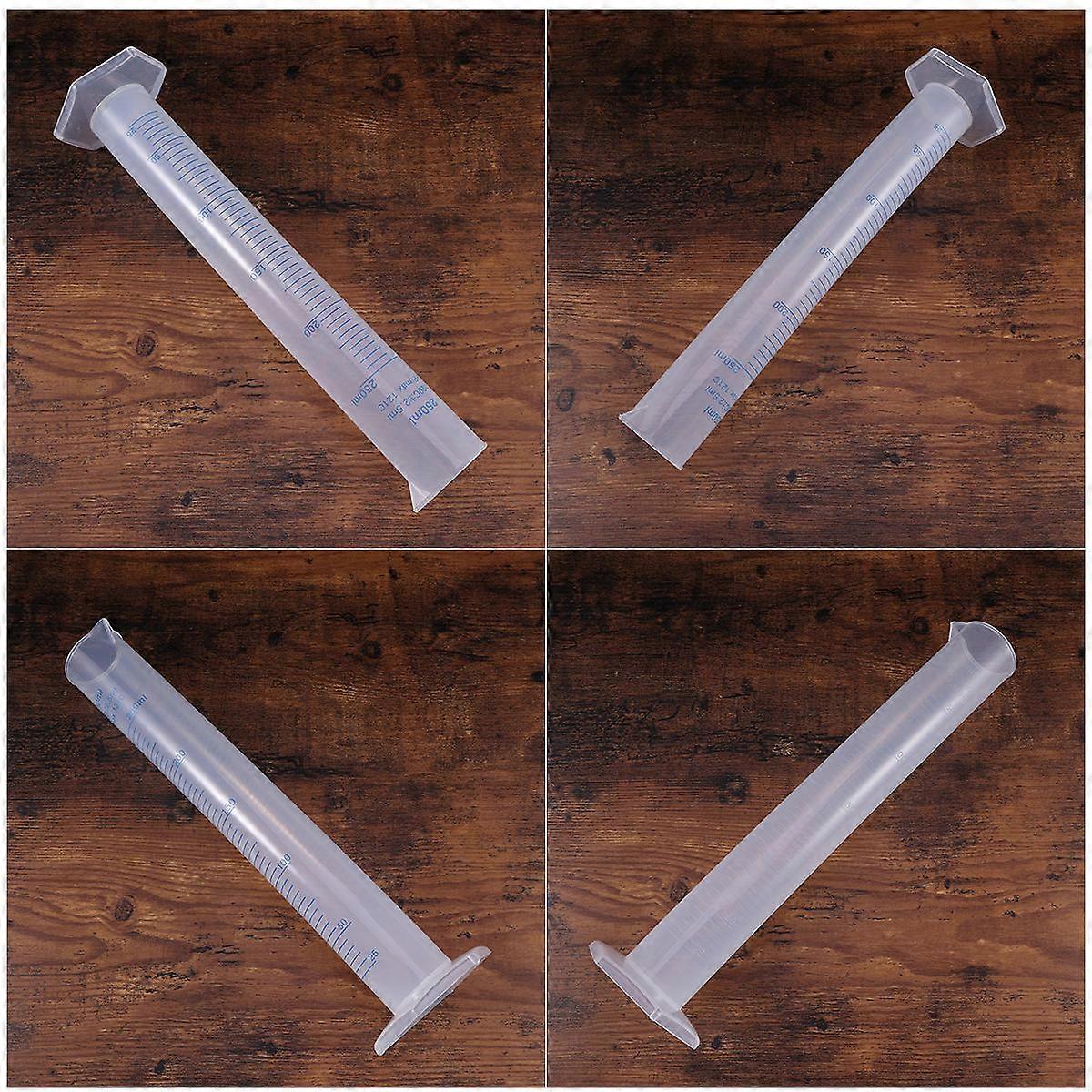 Plastic Measuring Cylinder with Hexagonal Base for Lab or Home Use 250ml