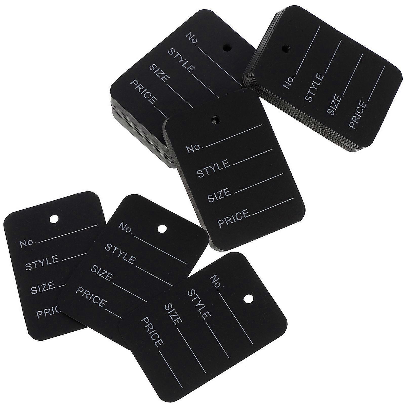 1000pcs Black Clothing Price Tags for Retail Stores – Easy Hang Smooth Surface Tags for Custom Labels & Price Displays