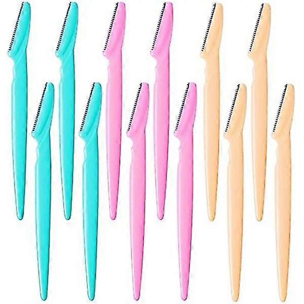 10pcs Women's Facial Eyebrow Razor Color Random