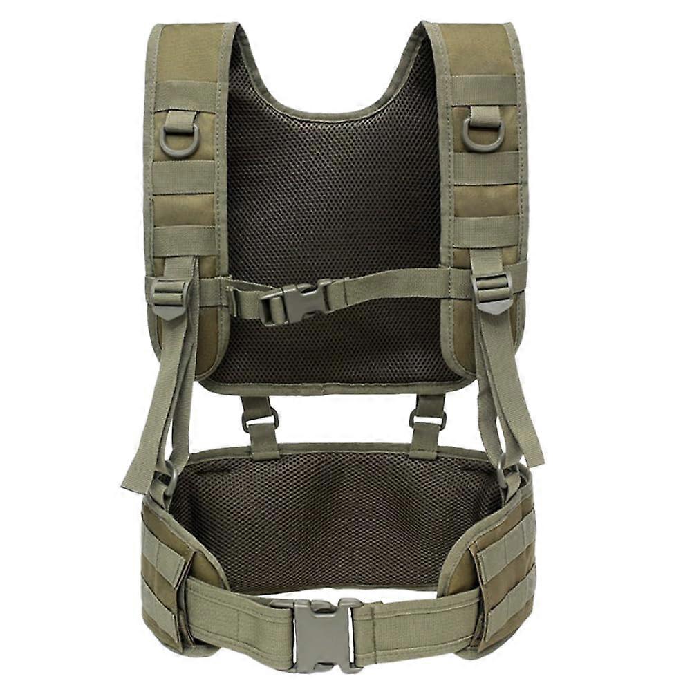 Ceinture d’entraînement en plein air multifonctionnel Airsoft paintball rembourré gilet de combat Oxford tissu pour la chasse pêche vert