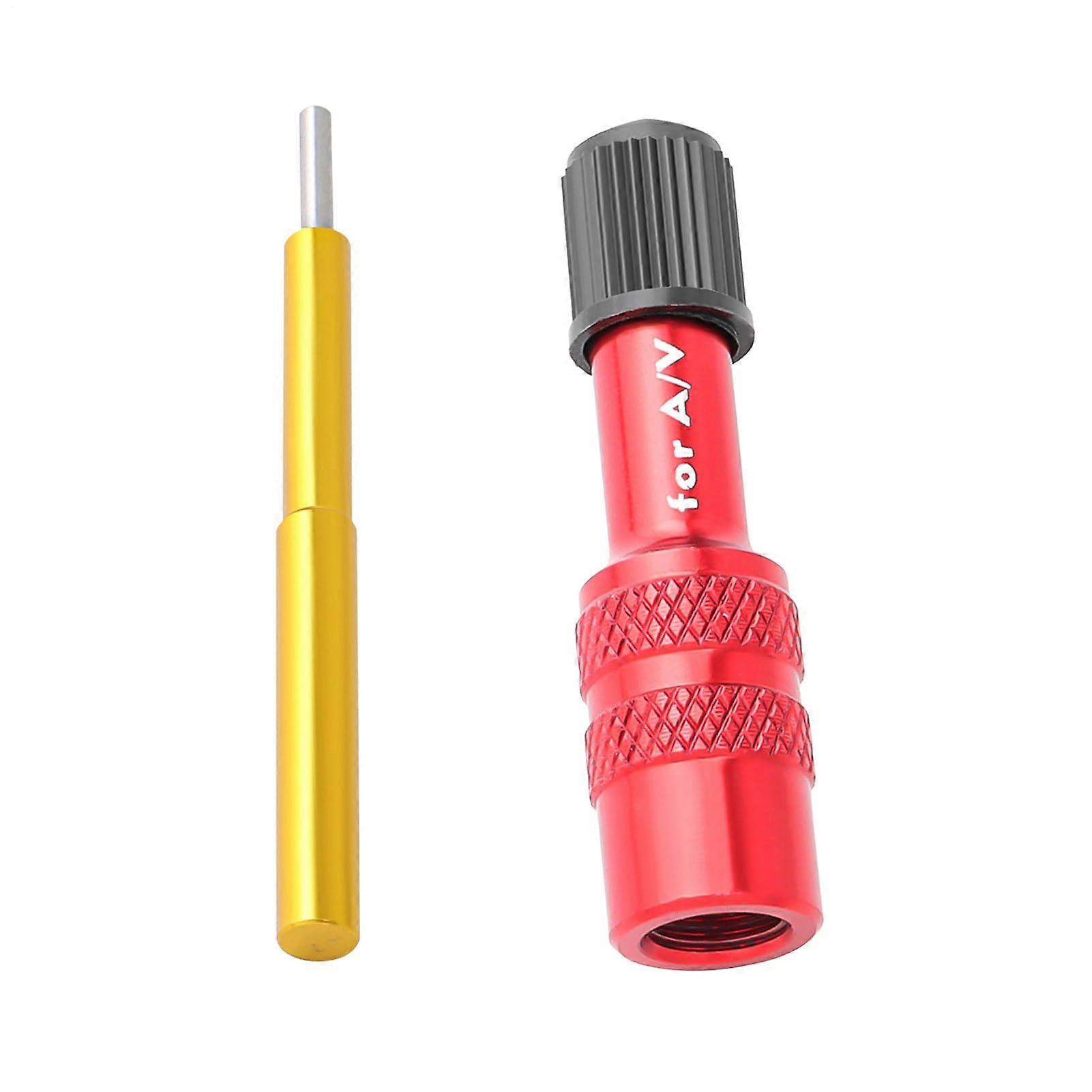 Mbiyhggta bicycle valve adapter for the fork, adapter for the bicycle fork pump extension nozzle made of aluminum alloy  bicycle accessories in red