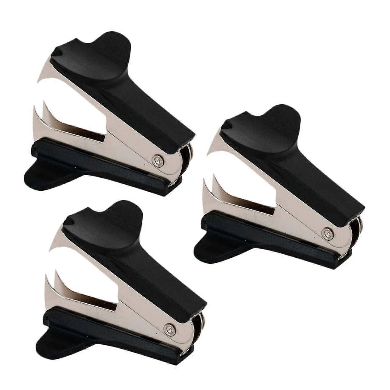 3 pieces of staple removers made of quality material, portable tools for office and school, efficiently removing staples without damage.