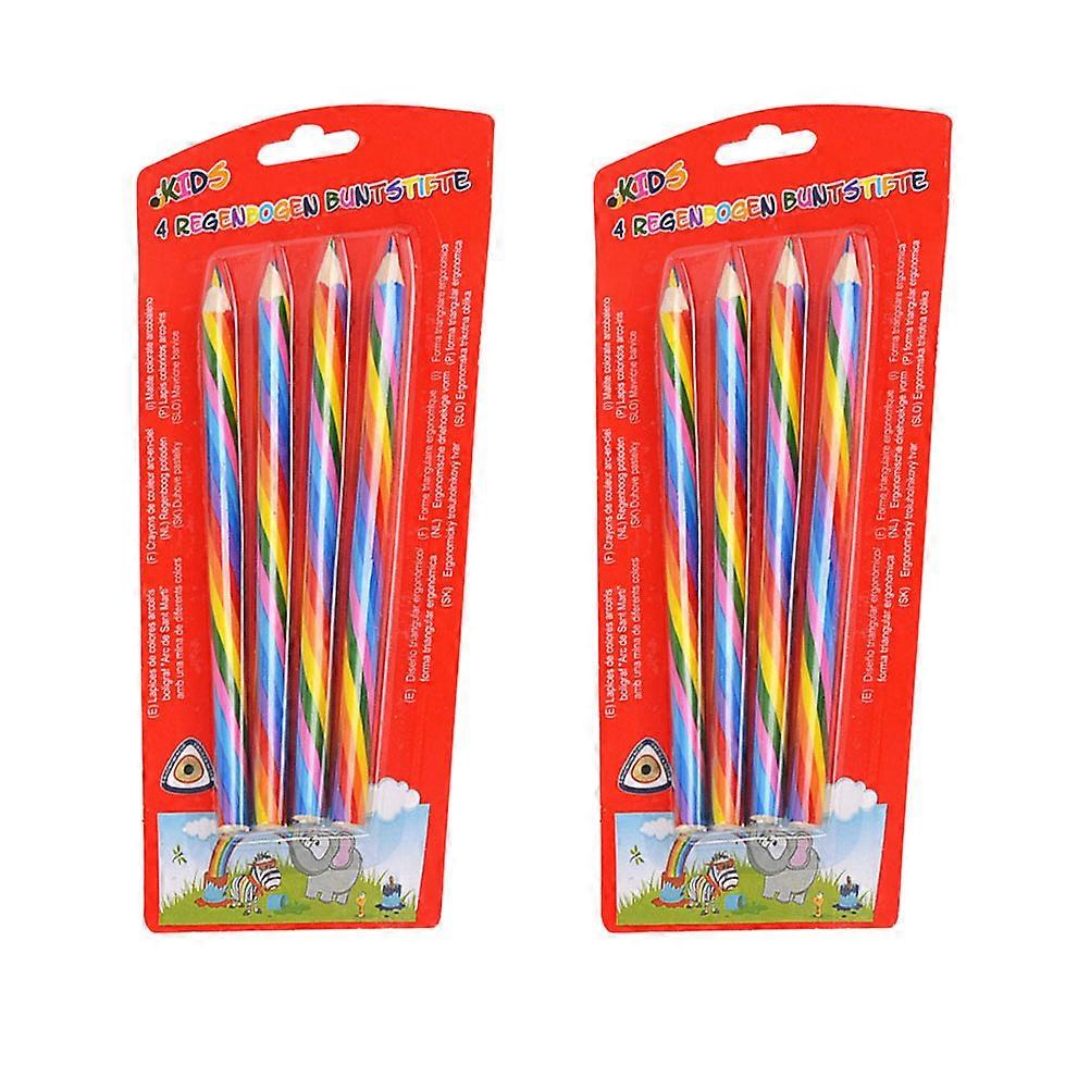 Wood Colored Pencils Set for Kids Assorted Colors 4in1 Drawing Pencils Made of Synthetic Material