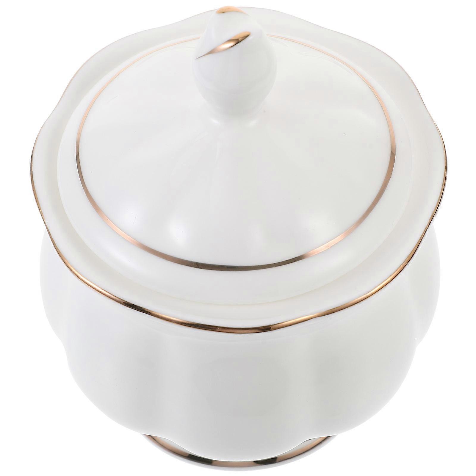 Here's a polished and professional product description for your **Elegant Ceramic Sugar Bowl with Lid**:
### **Elegant Ceramic Sugar Bowl with