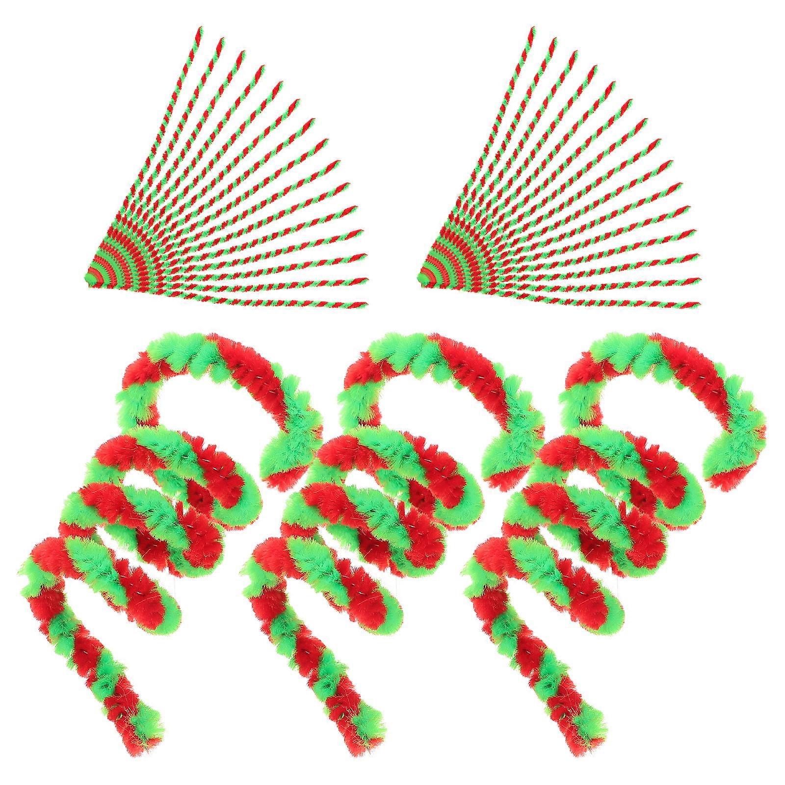 גבעולי שניל מנקי צינורות כלי חינוכי ניתן לכיפוף מסולסל עטוף בצורות מוט מלאכת יד לפרויקטים של בית הספר פעילויות ביתיות 50 יחידות